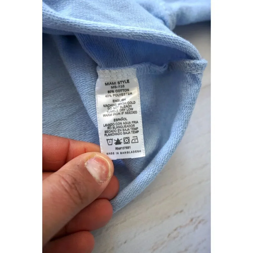 Dunder Mifflin 'The Office' Graphic Cropped Hoodie, Light Blue - Size XL - Picture 4 of 7